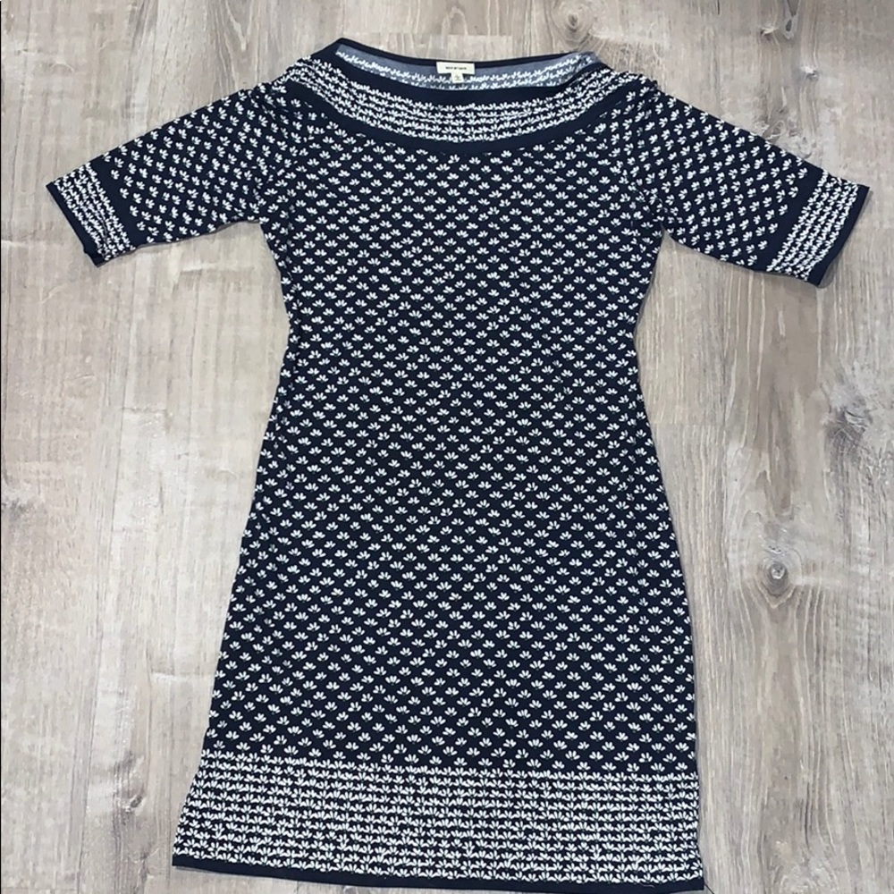 Floral Print Boat-Neck Dress